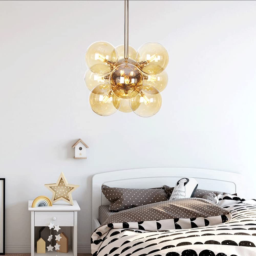 Valentina round pendant light in a bedroom