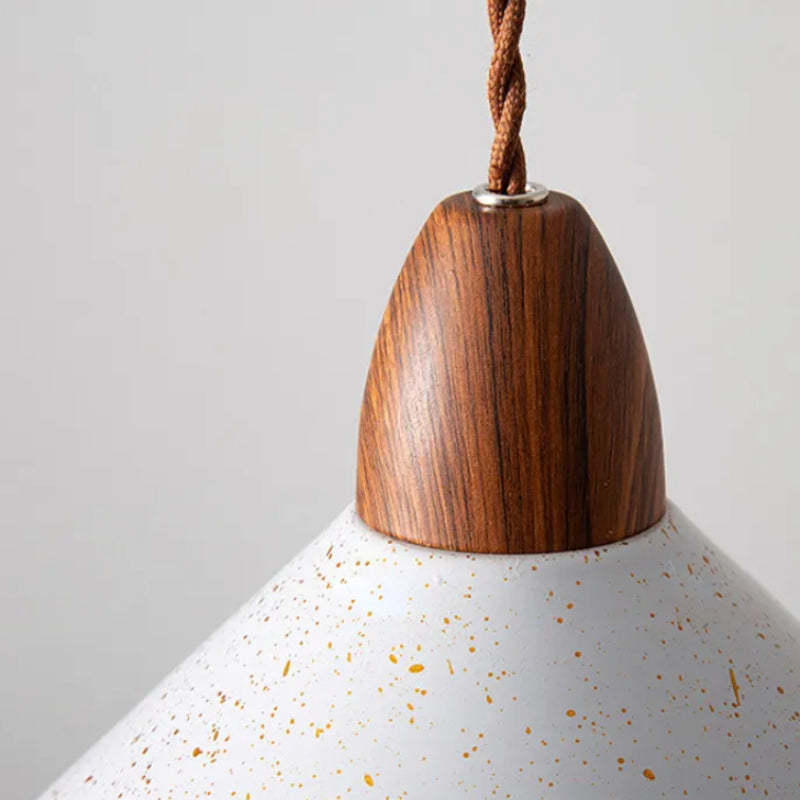 Hailie Pendant Light with Wood Grain Top