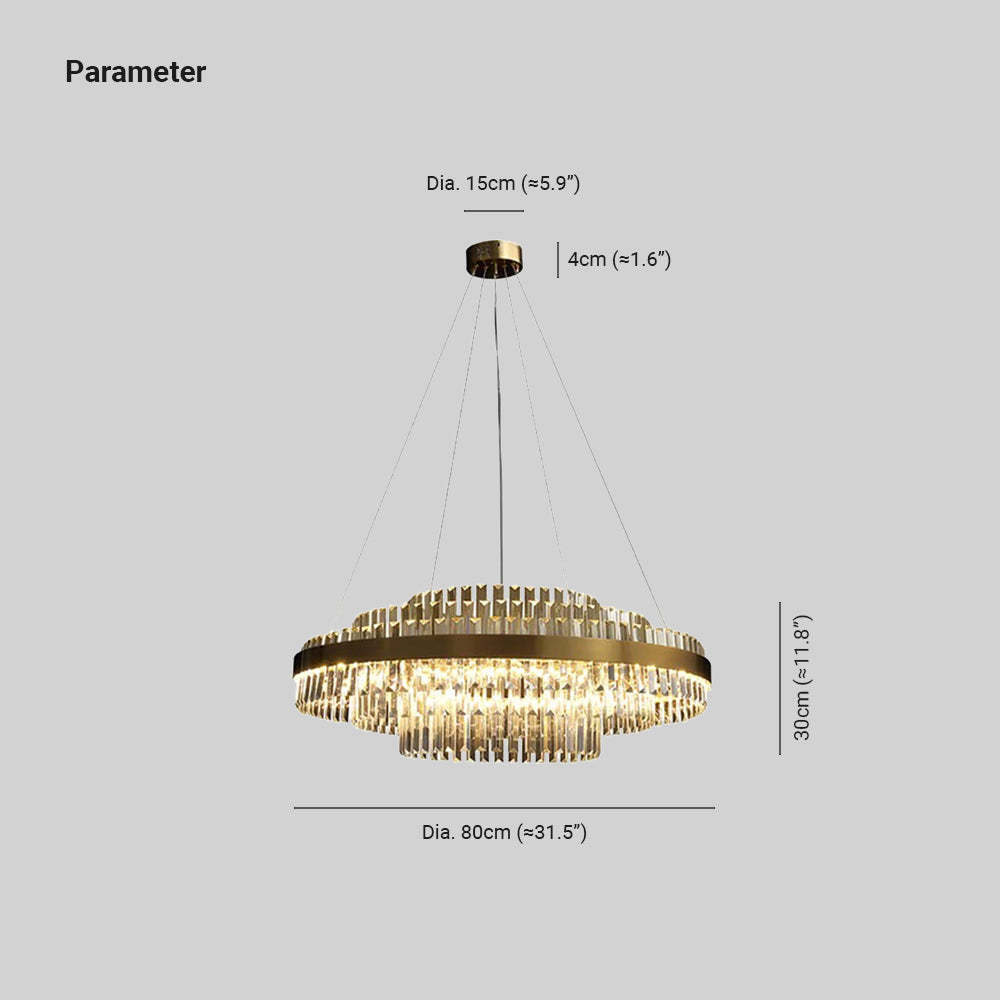 Marilyn Chandelier dimensions, dia 80cm, 15cm, 30cm.