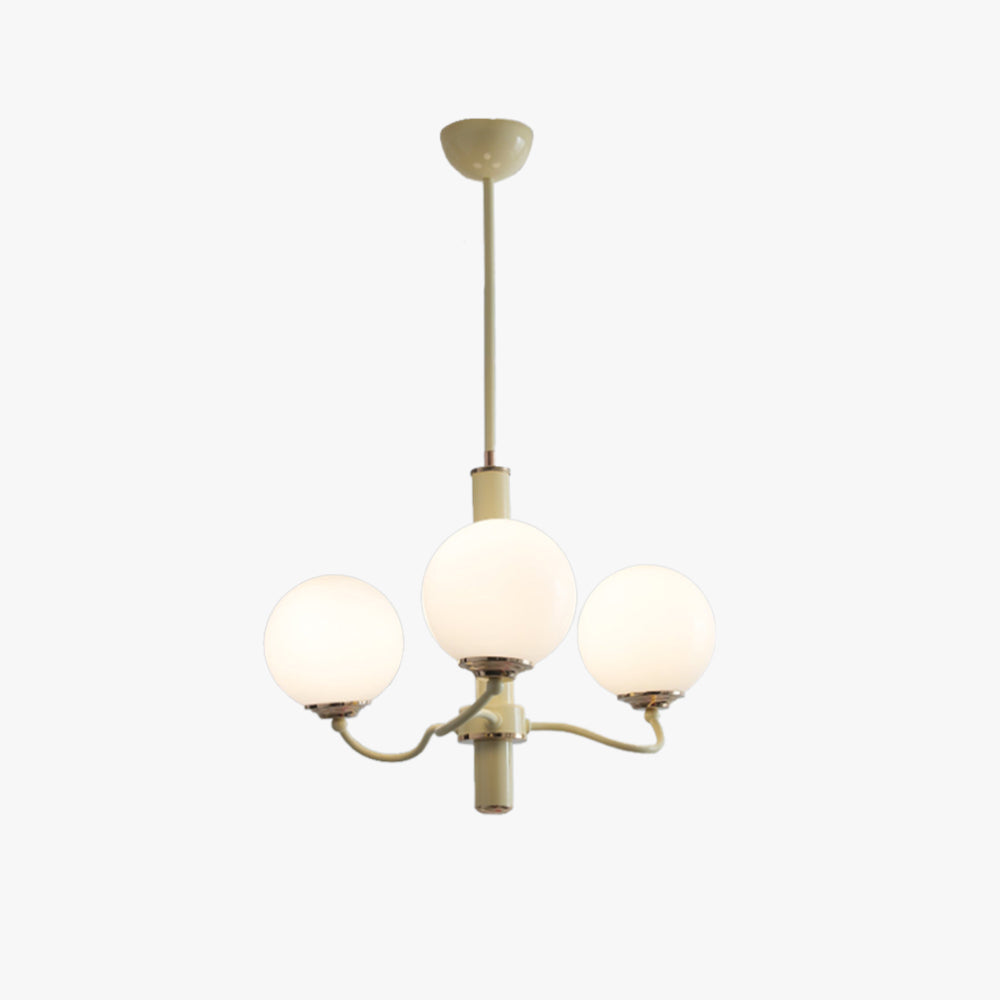 Valentina Retro Globe Chandelier - Metal and Glass Living Room Lighting