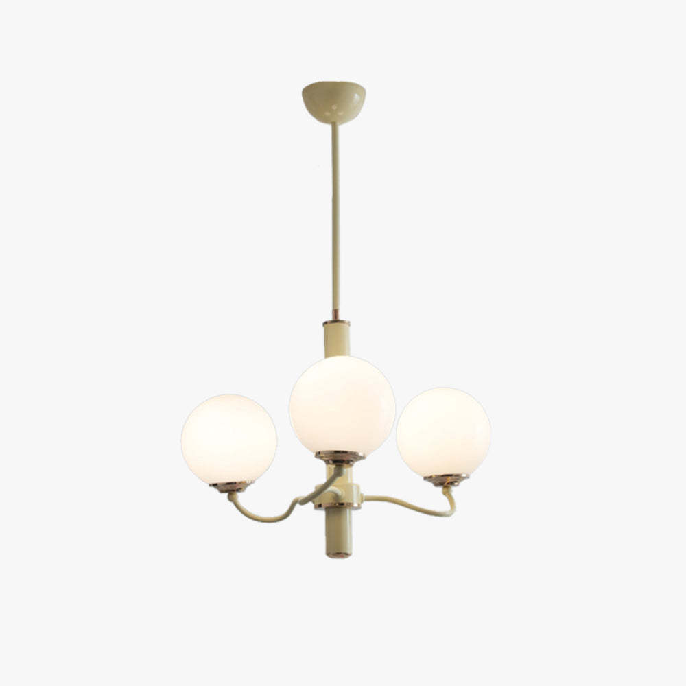 Valentina Retro Globe Chandelier - Metal and Glass Living Room Lighting
