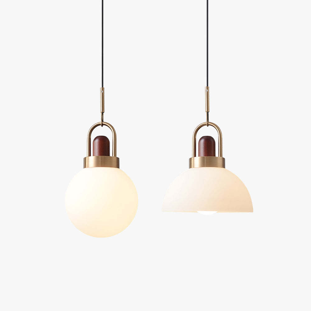 Hailie Modern LED Pendant Light - Metal, Wood, Glass