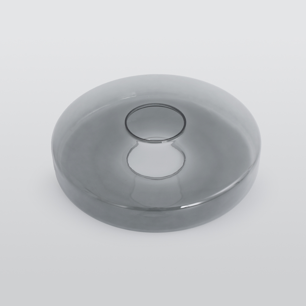 Hailie modern glass pendant light shade - gray