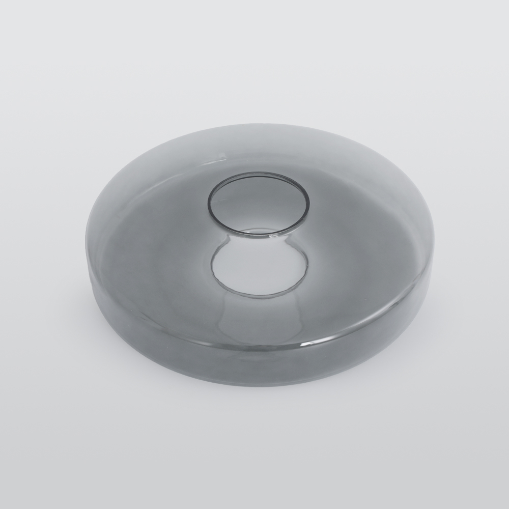 Hailie modern glass pendant light shade - gray
