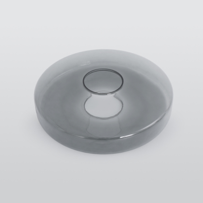 Hailie modern glass pendant light shade - gray