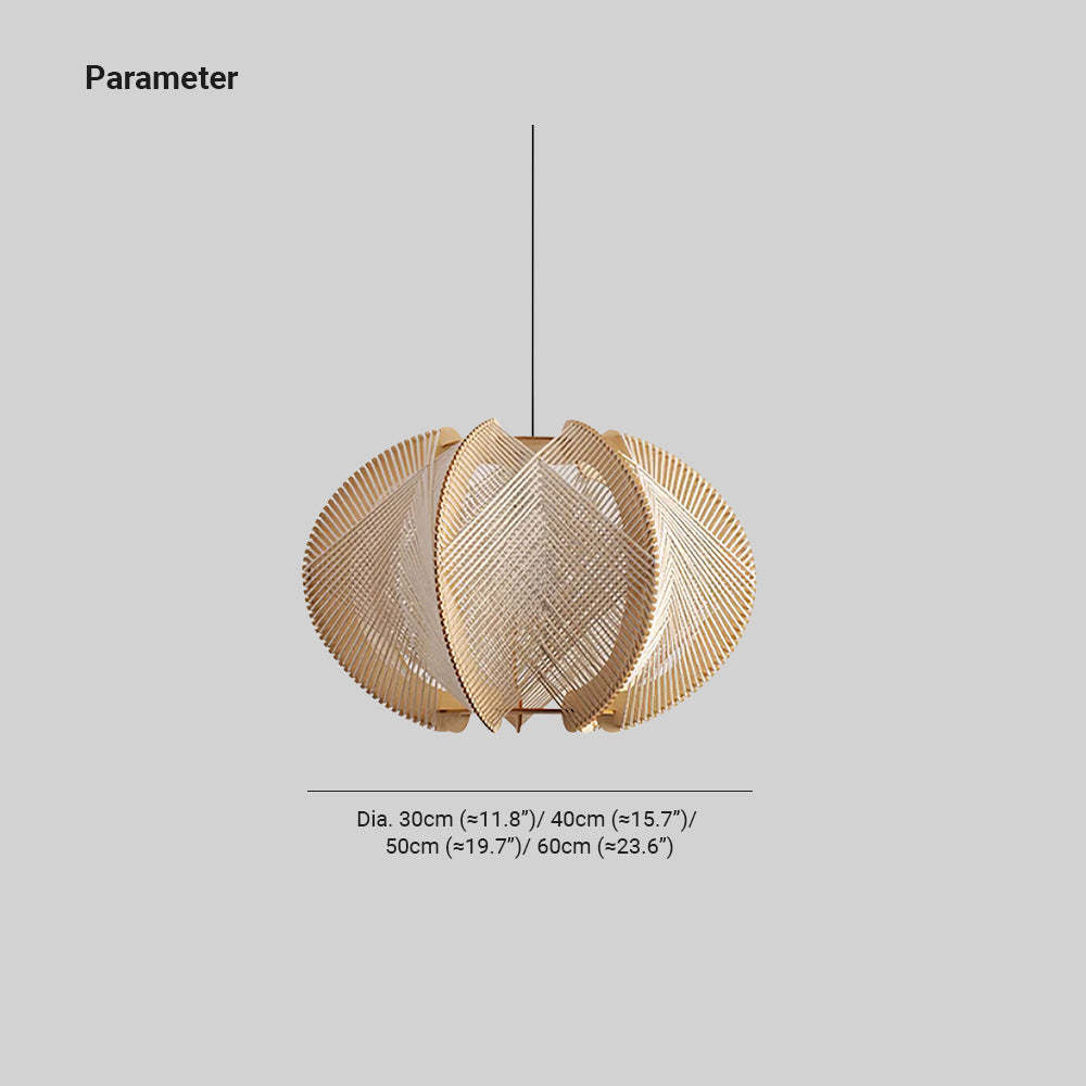 Muto Retro Round LED Pendant Light dimensions