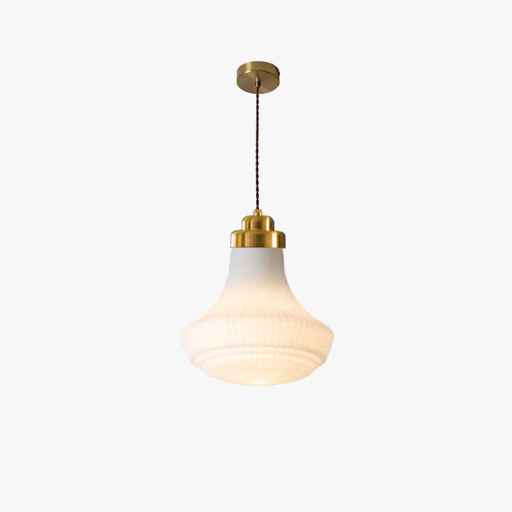 Hailie Retro Pendant Light, Metal and Glass Dining Room/Bedroom