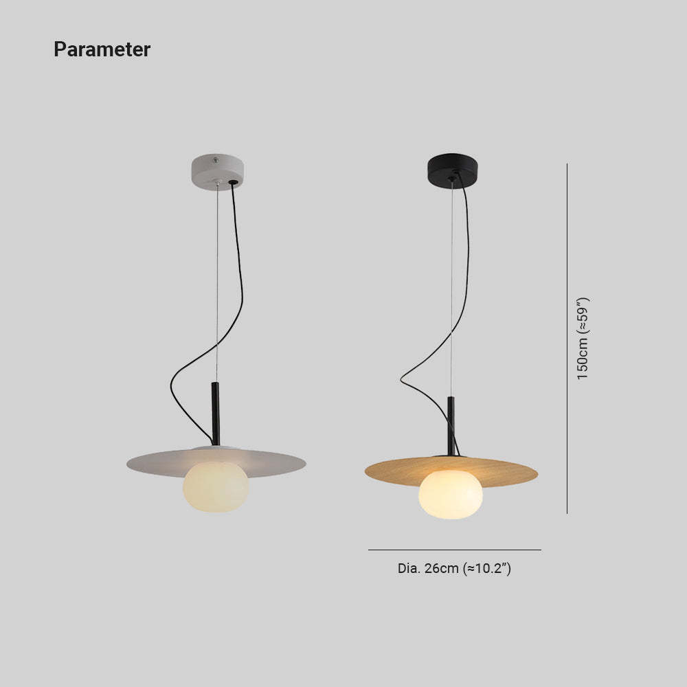 Cairns Pendant Light Dimensions - Dia 26cm and 150cm
