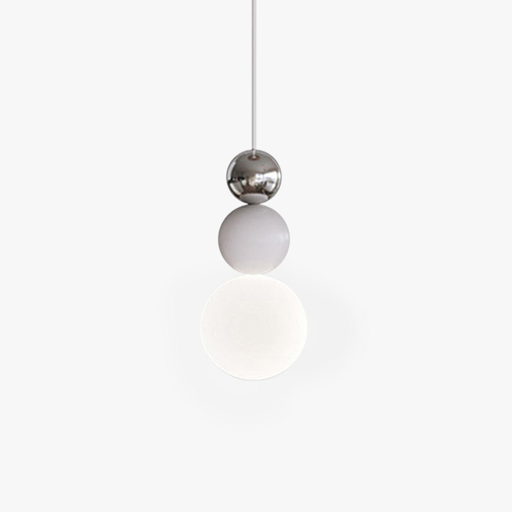 Morandi Modern Bauhaus LED Pendant Light, metal and glass sphere design