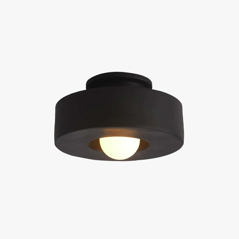 Black Morandi Nordic Macaron Flush Mount Ceiling Light for Bedroom