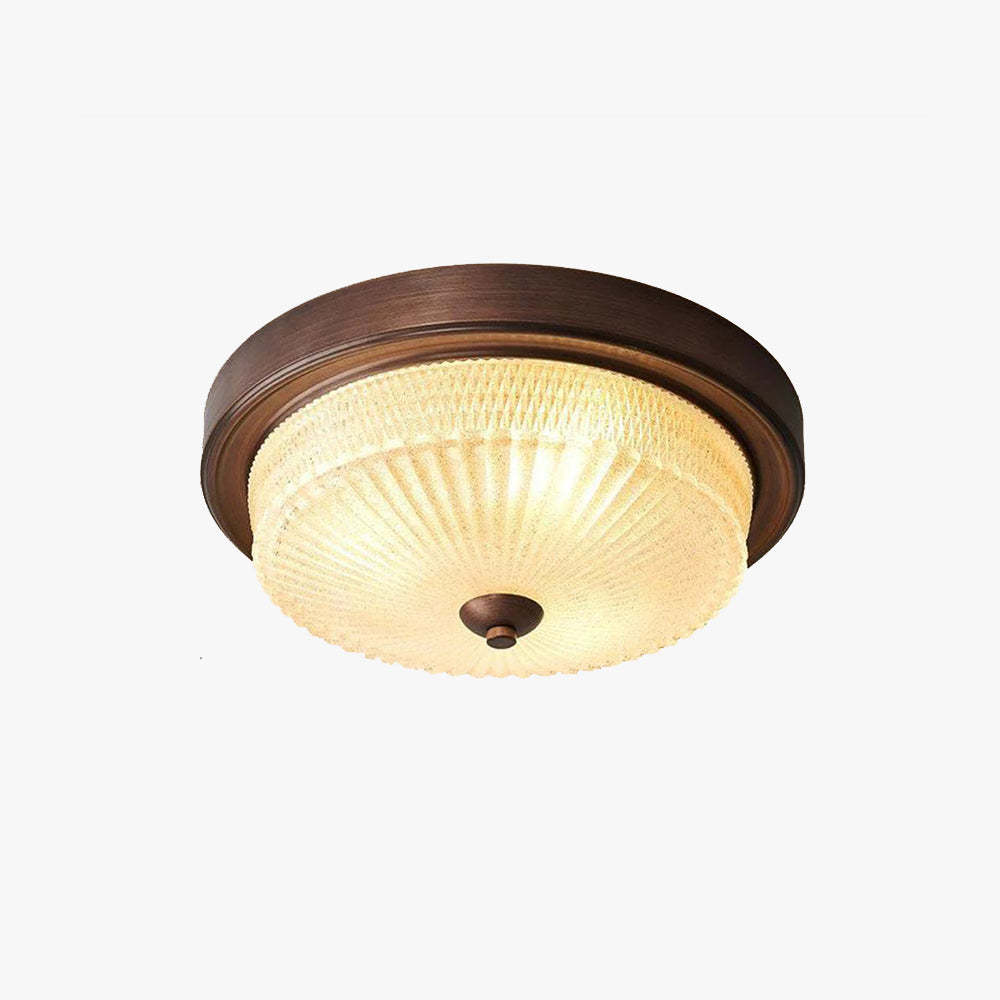 Alessio Vintage Round Flush Mount Ceiling Light