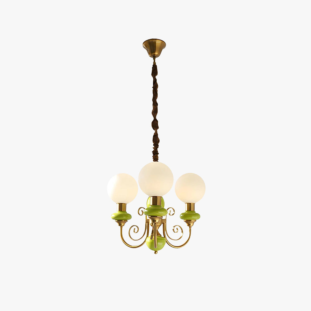 Valentina Modern Creative Chandelier - Glass Metal Dining Room Living Room