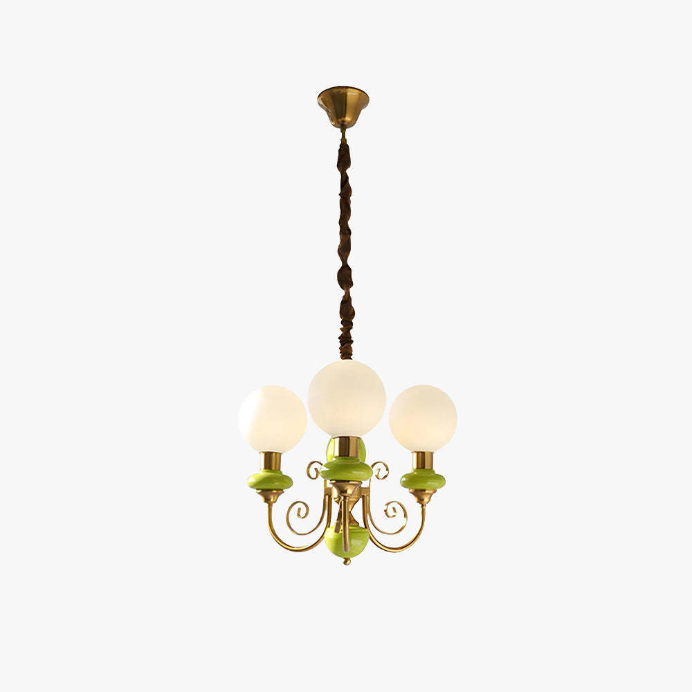 Valentina Modern Creative Chandelier - Glass Metal Dining Room Living Room