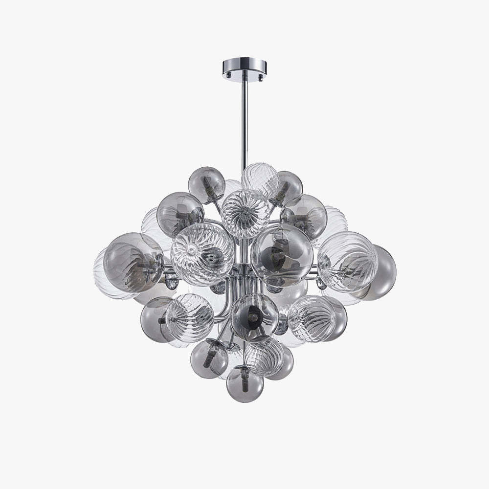 Valentina Modern Cluster Bubble Chandelier - Silver