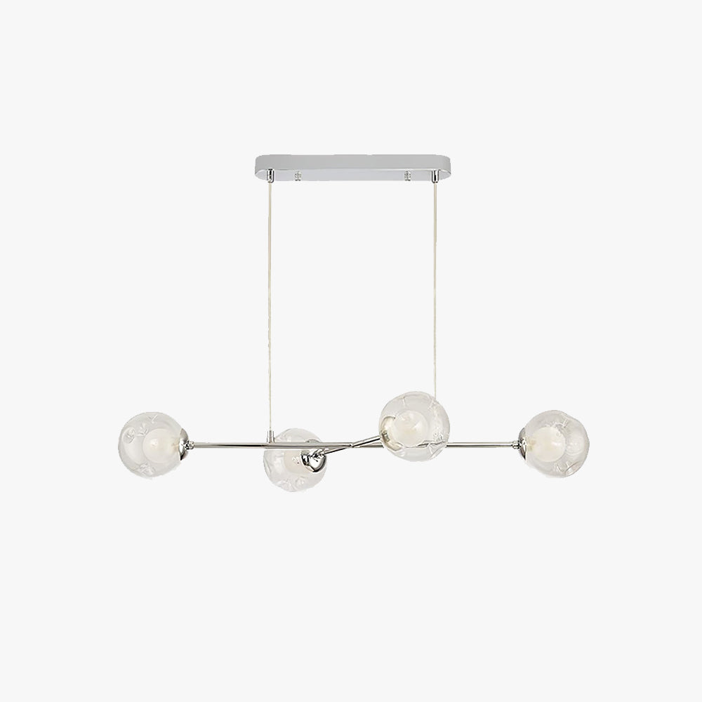 Valentina Nordic Bauhaus Chandelier with glass globe shades