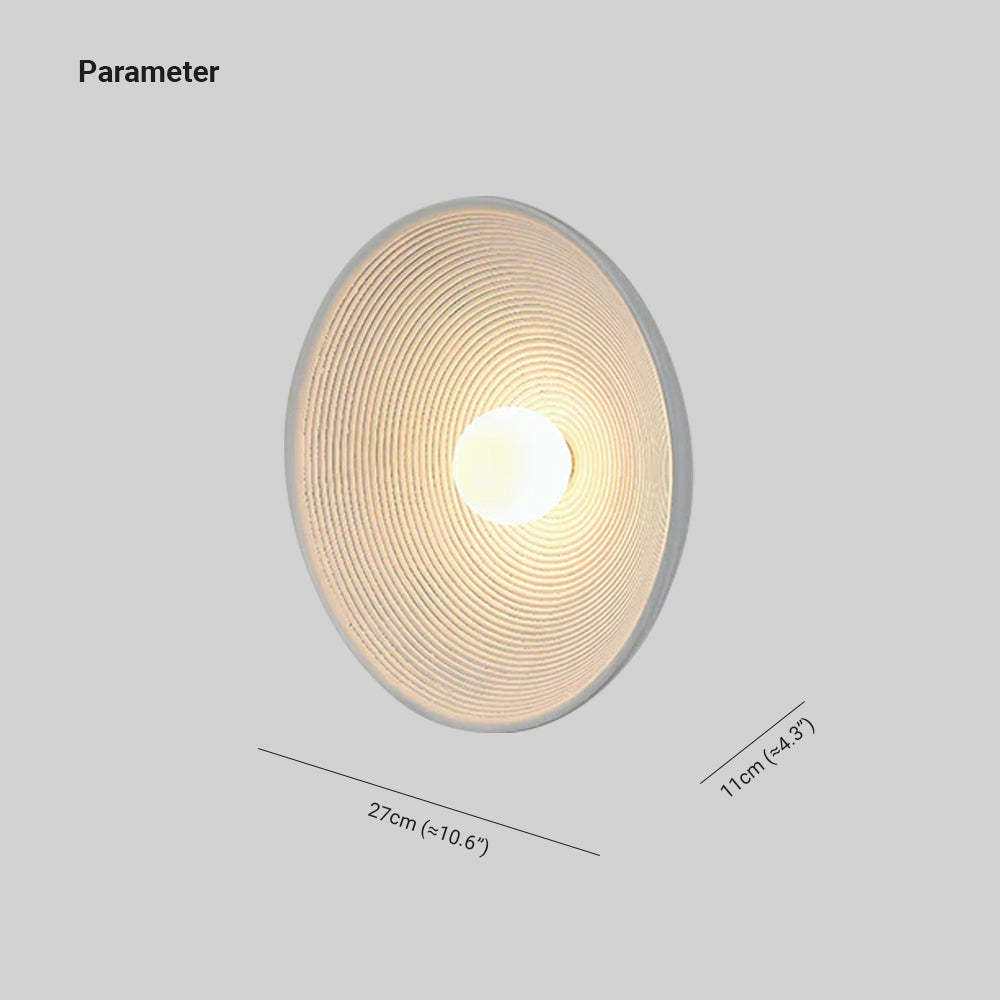 Elif Round Wall Lamp - Dimensions: 27cm, 11cm, indoor lighting