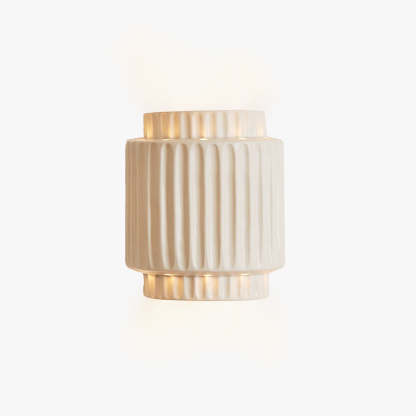 Vintage Cylindrique Resin Flush Mount Wall Lamp, White, Bedroom Lighting