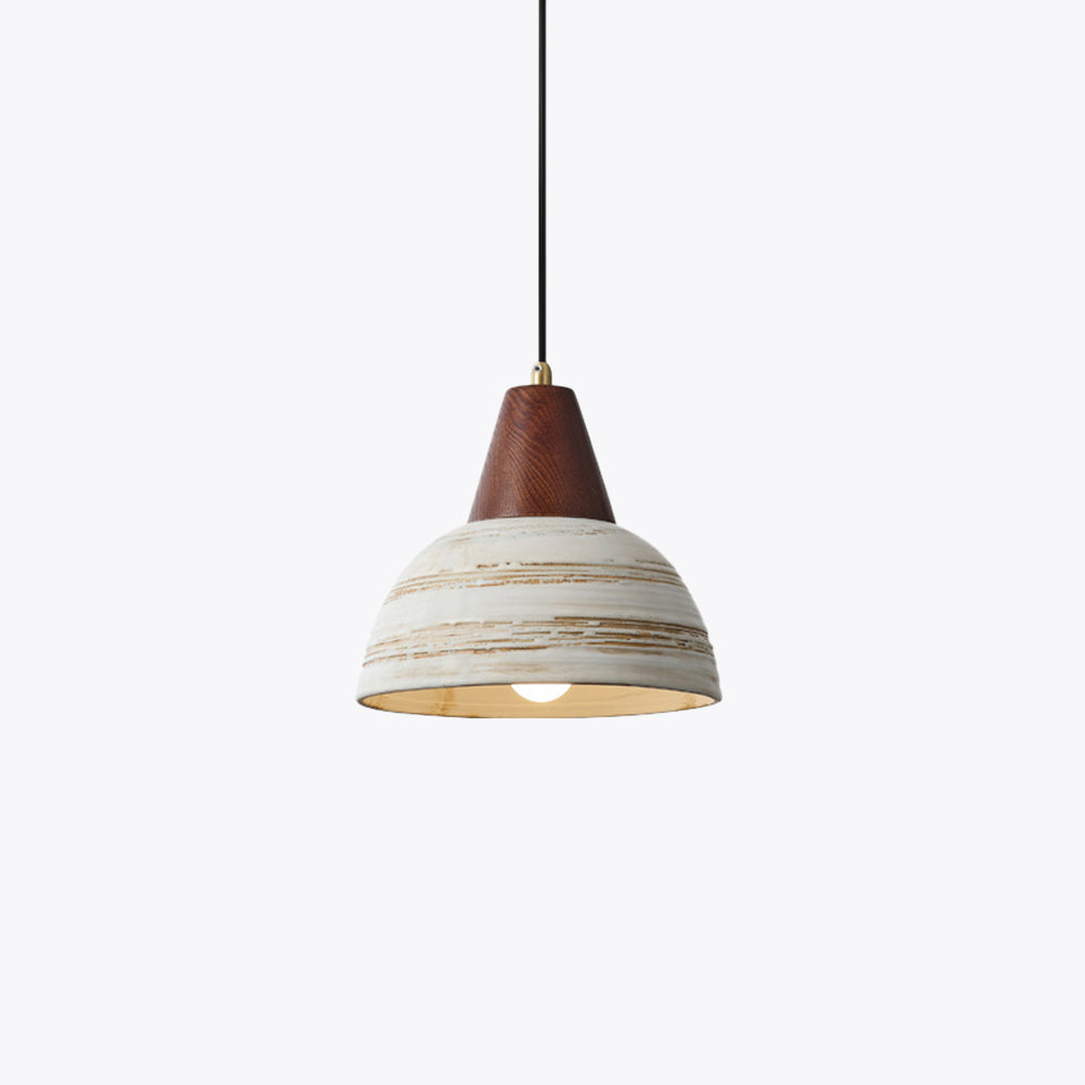 Ozawa Nordic LED Pendant Light - Metal, Ceramic and Wood