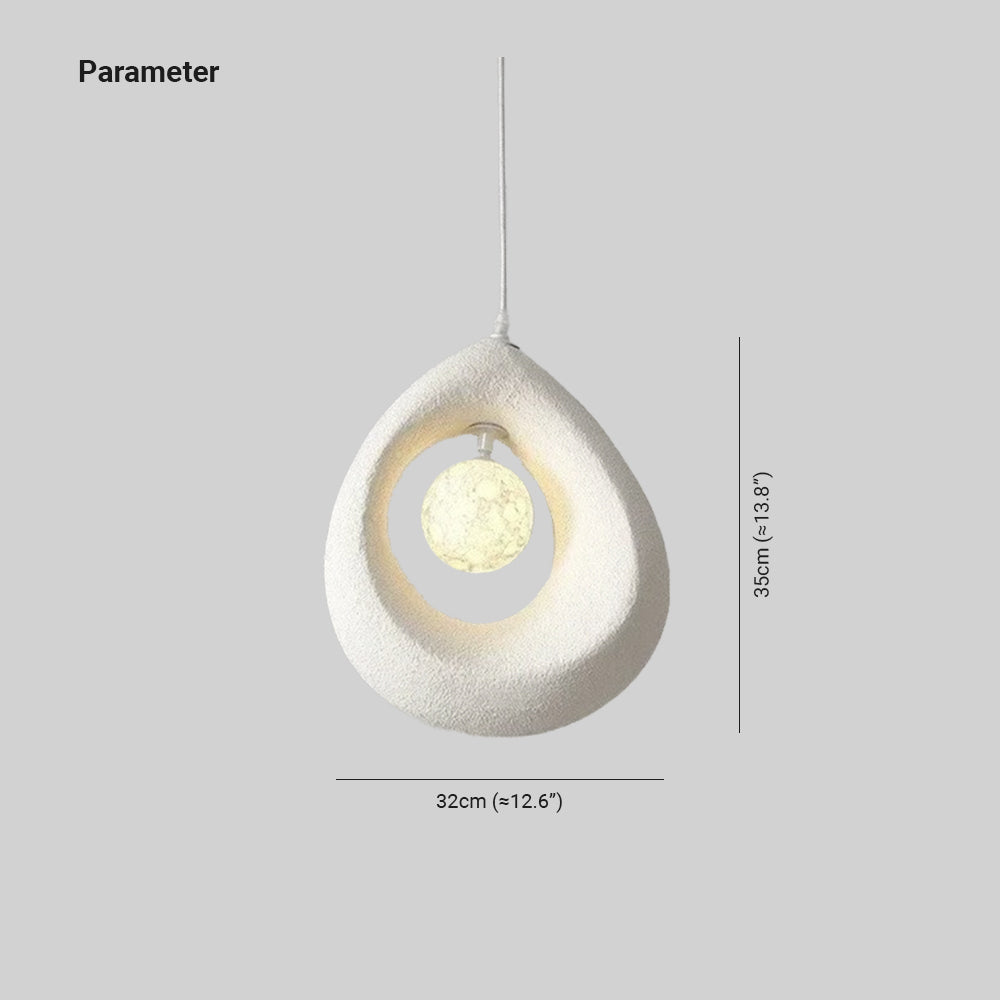 Byers Modern PVC Pendant Light with dimensions shown
