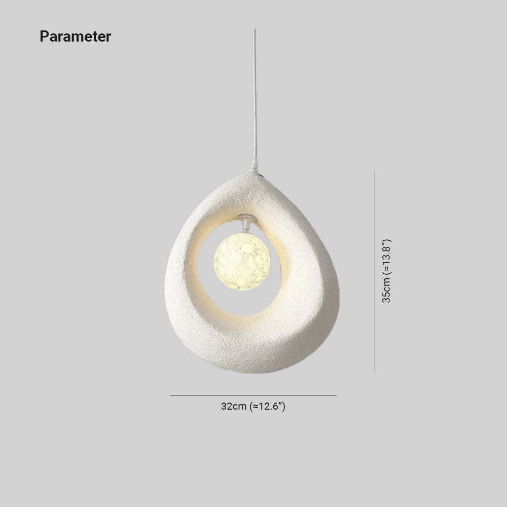 Byers Modern PVC Pendant Light with dimensions shown