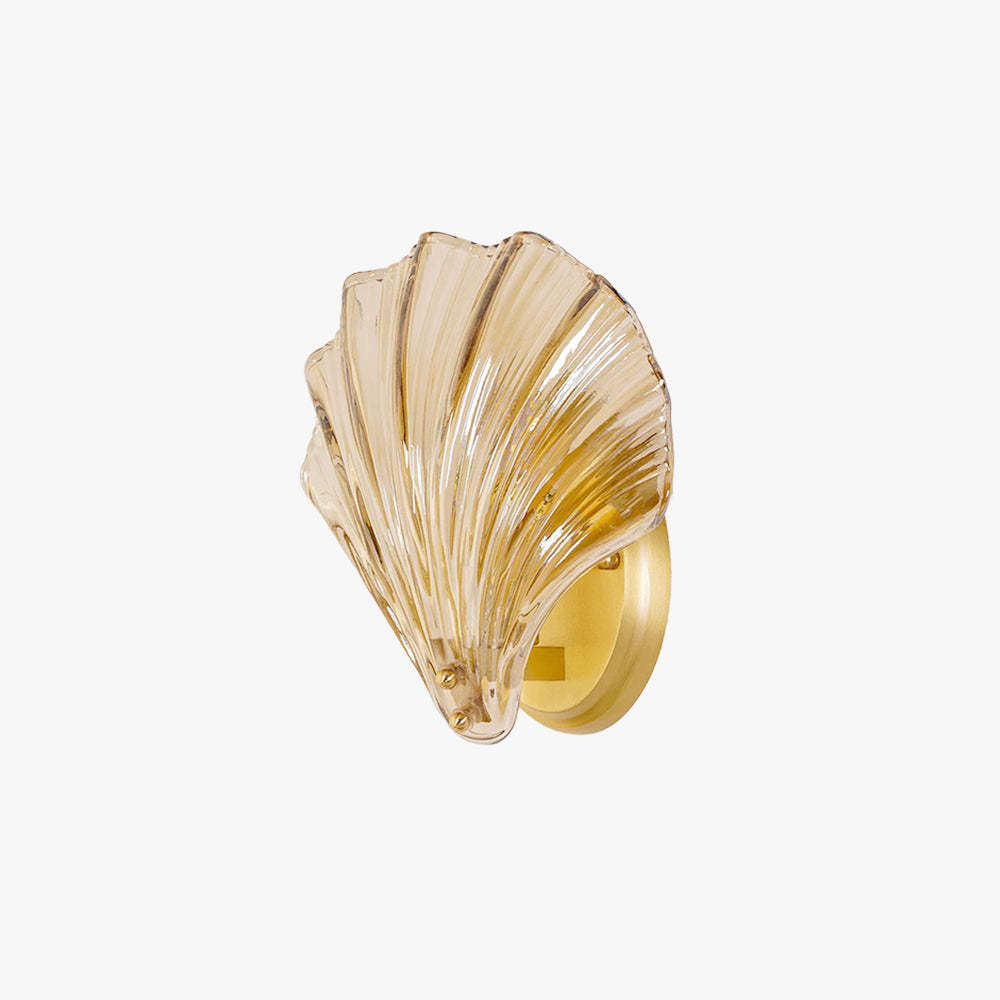 Veta Fashion Indoor Wall Lamp with shell-shaped glass shade