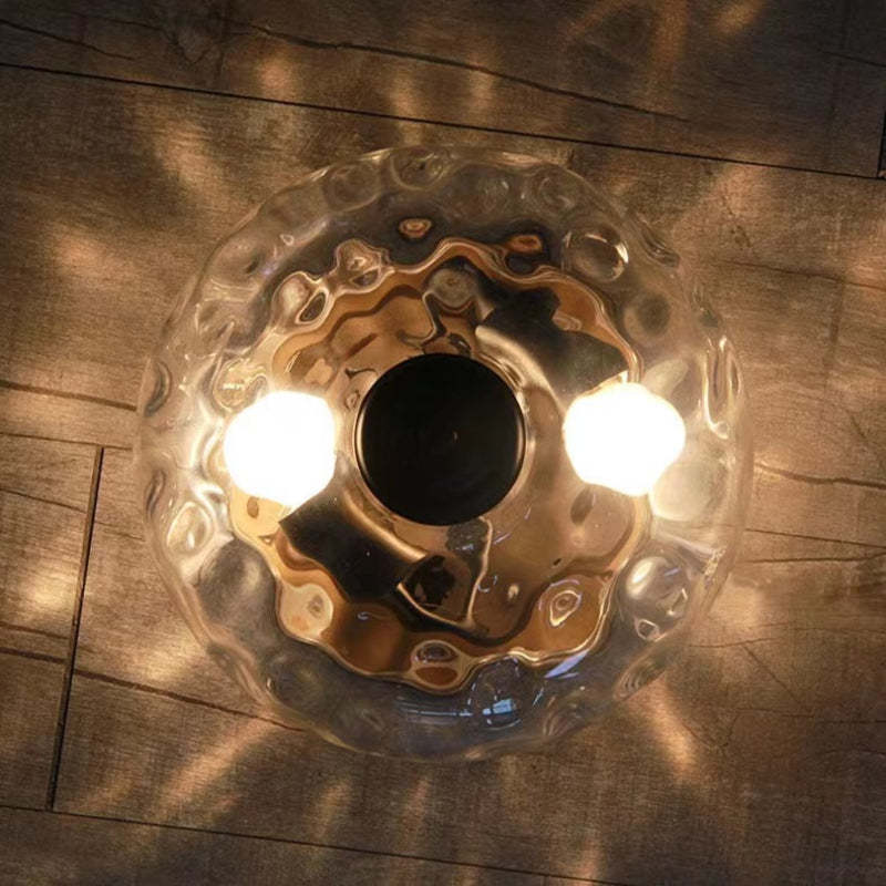 Bella Flush Mount Ceiling Light - Glass and Metal