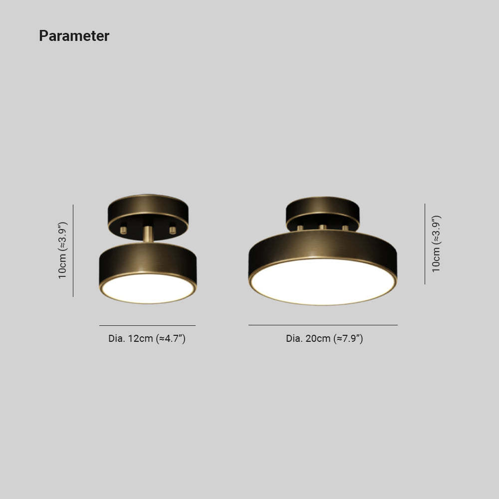 Bella Flush Mount dimensions: 12cm & 20cm diameter