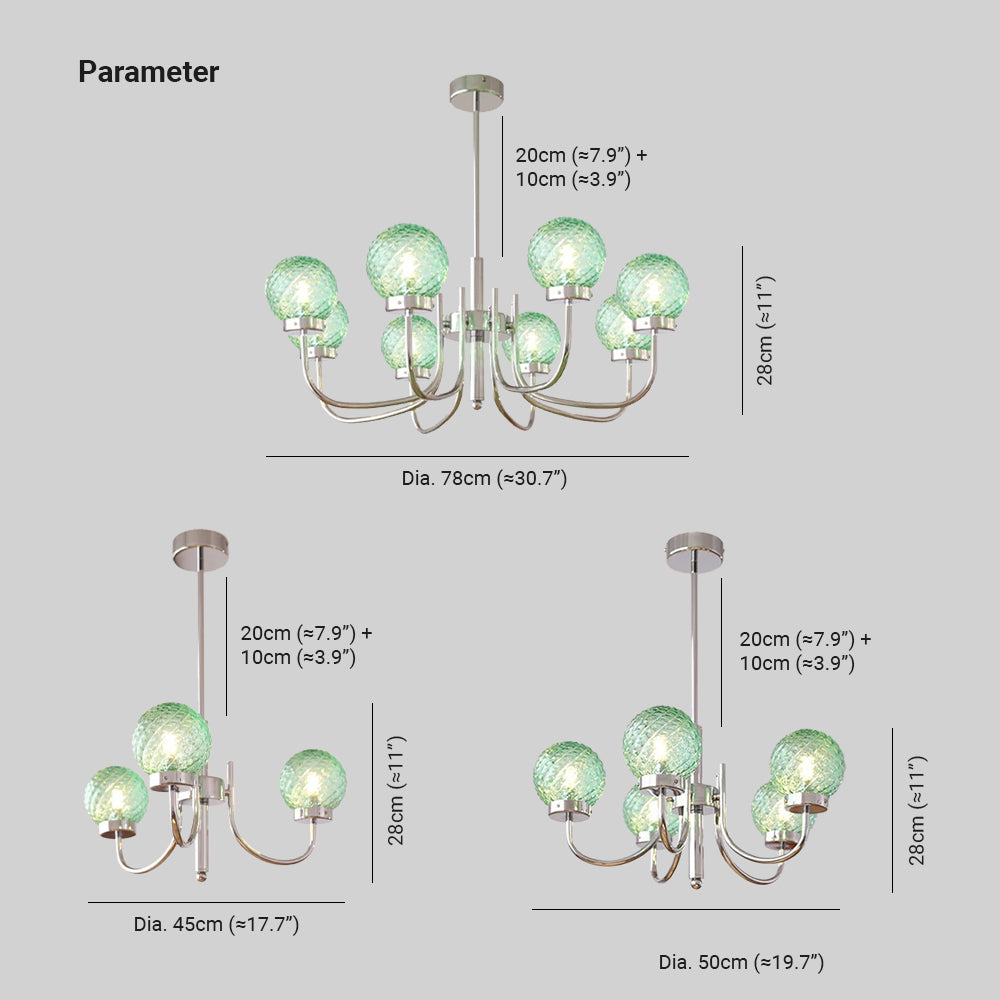 Valentina Pendant Light Dimensions and Parameters
