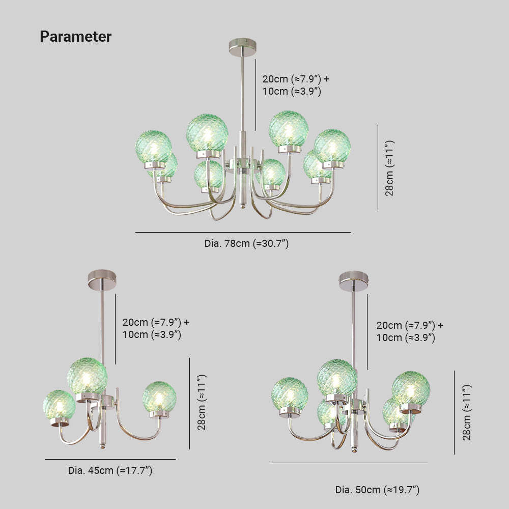 Valentina Pendant Light Dimensions and Parameters