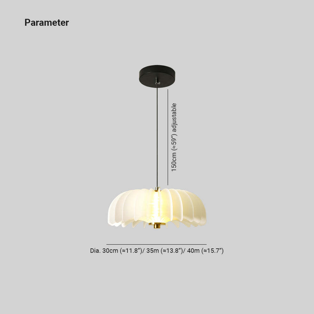Hailie Modern Pumpkin LED Pendant Light - Dimensions
