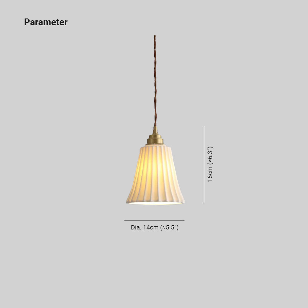 Alessio ceramic pendant light dimension