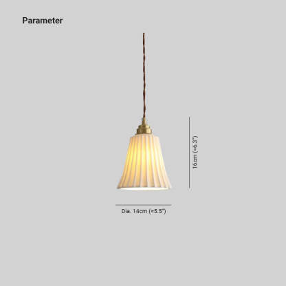 Alessio ceramic pendant light dimension