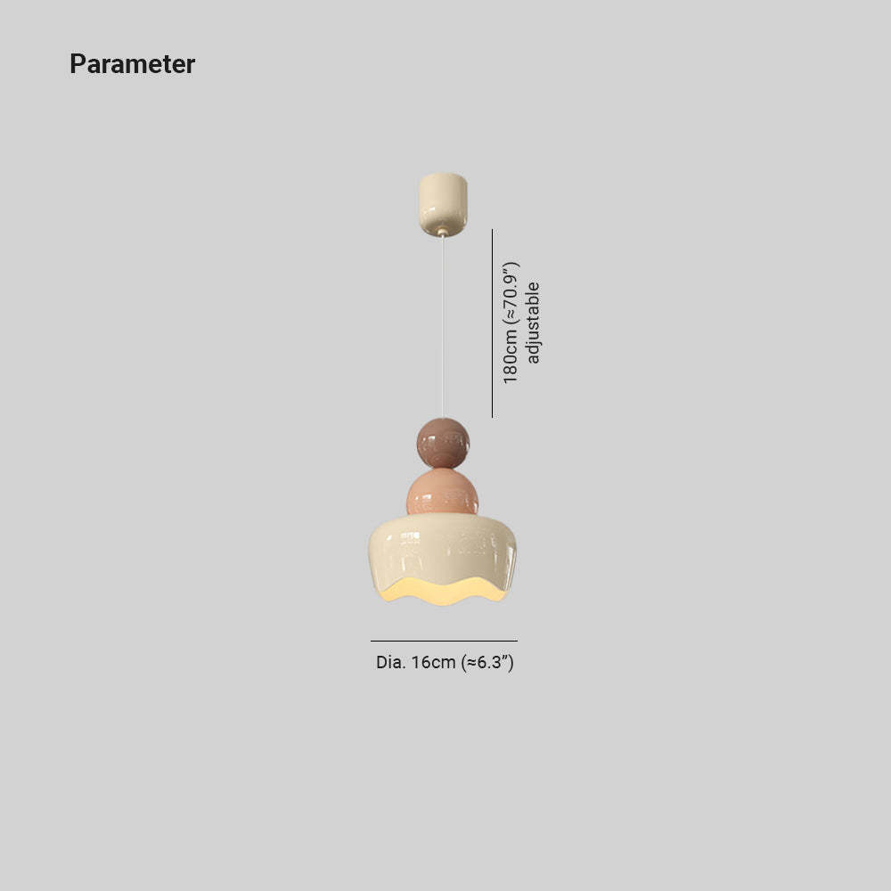 Morandi Rain Doll LED Pendant Light - Dimensions
