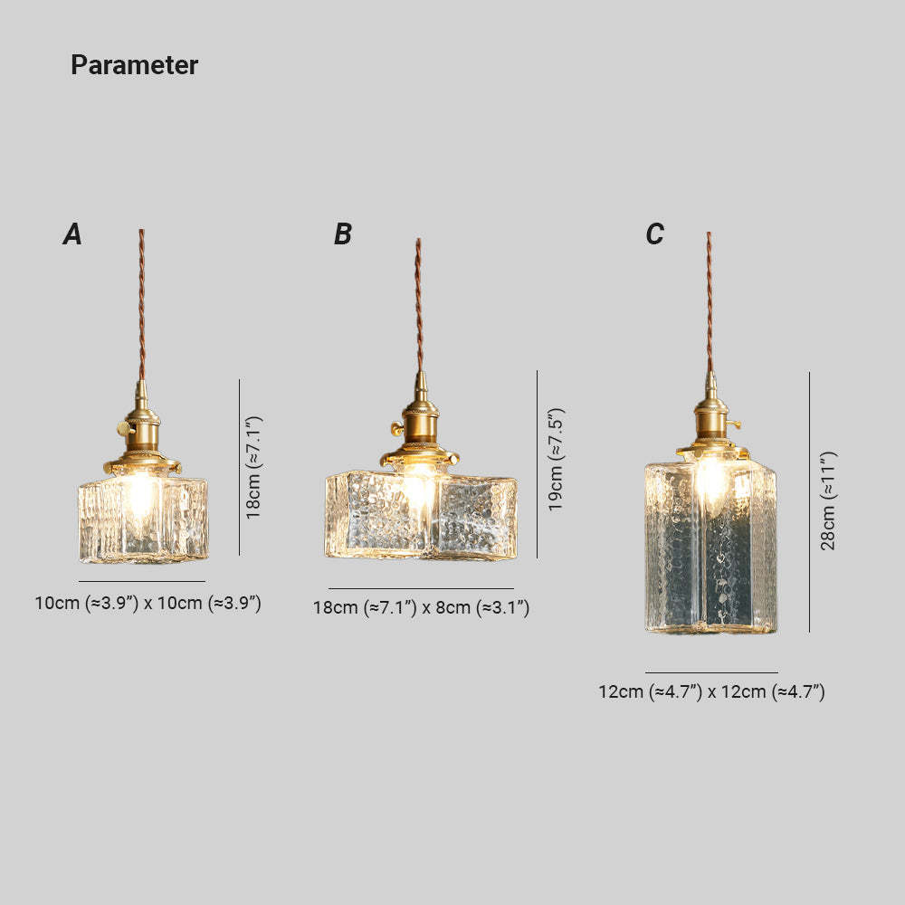 Alessio Pendant Light dimensions - vintage style lighting