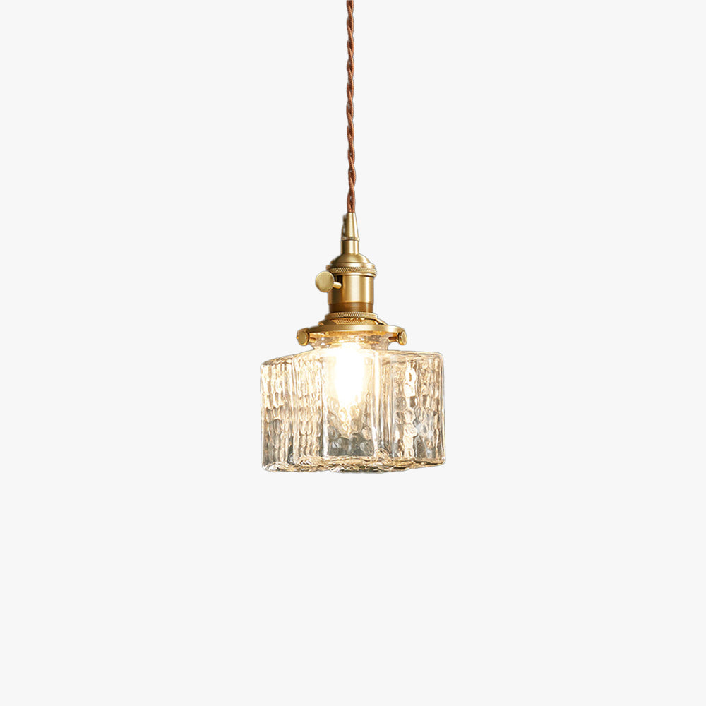 Alessio Vintage Pendant Light - Glass and Metal Fixture