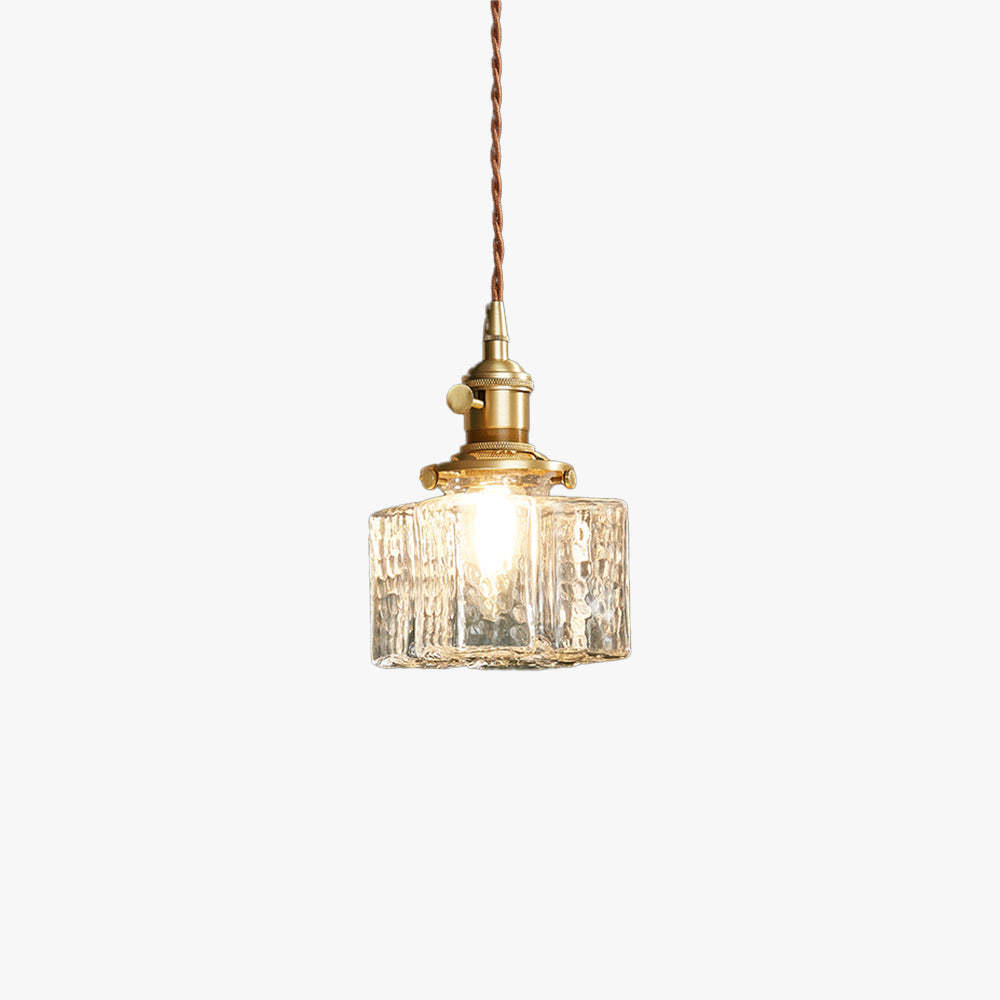 Alessio Vintage Pendant Light - Glass and Metal Fixture