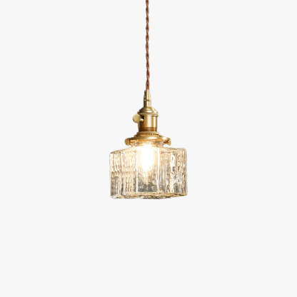 Alessio Vintage Pendant Light - Glass and Metal Fixture