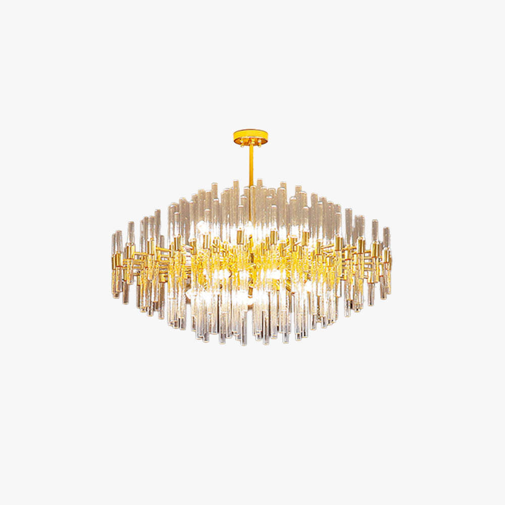 Kristy Luxurious Chandelier Metal/Glass Living Room