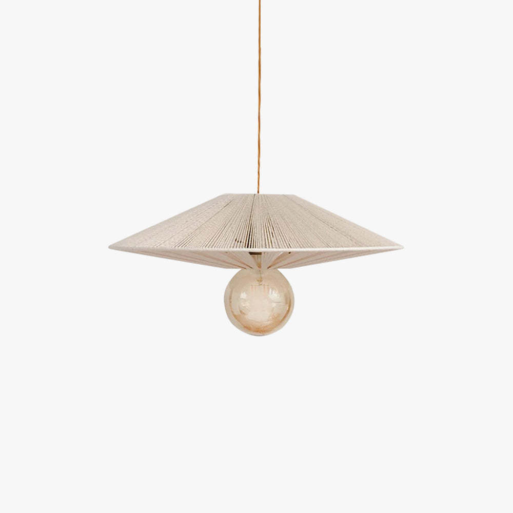 Ritta Crystal LED Metal/Twine Pendant Light - Dining Room