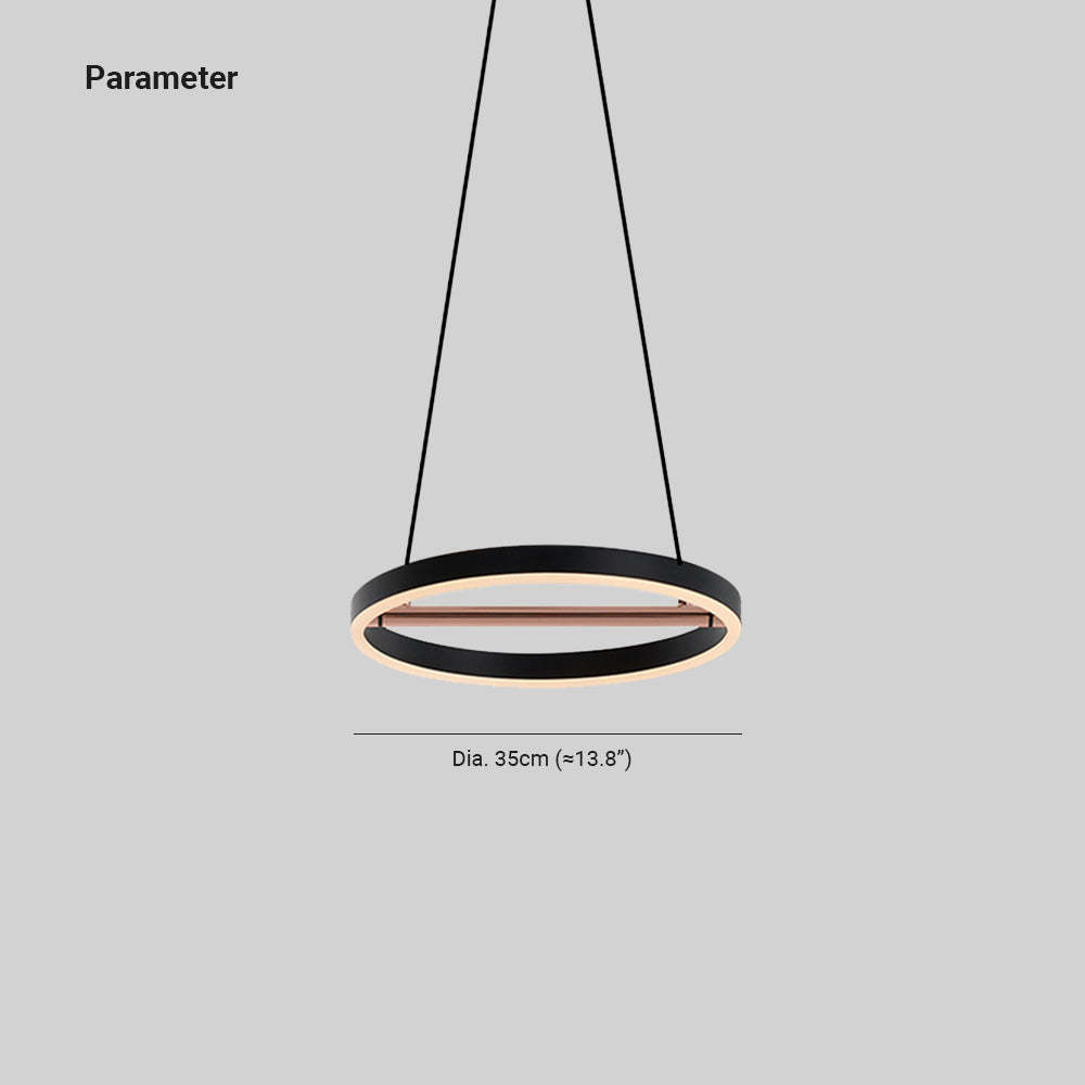 Hailie LED pendant light dimensions, round ceiling light