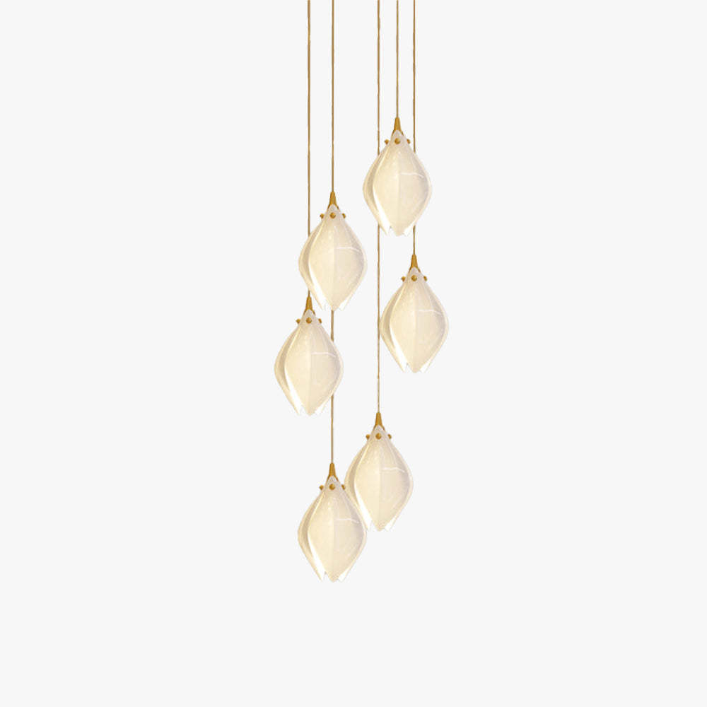 Alana Luxury Pendant Light - Metal Ceramic Flower Design