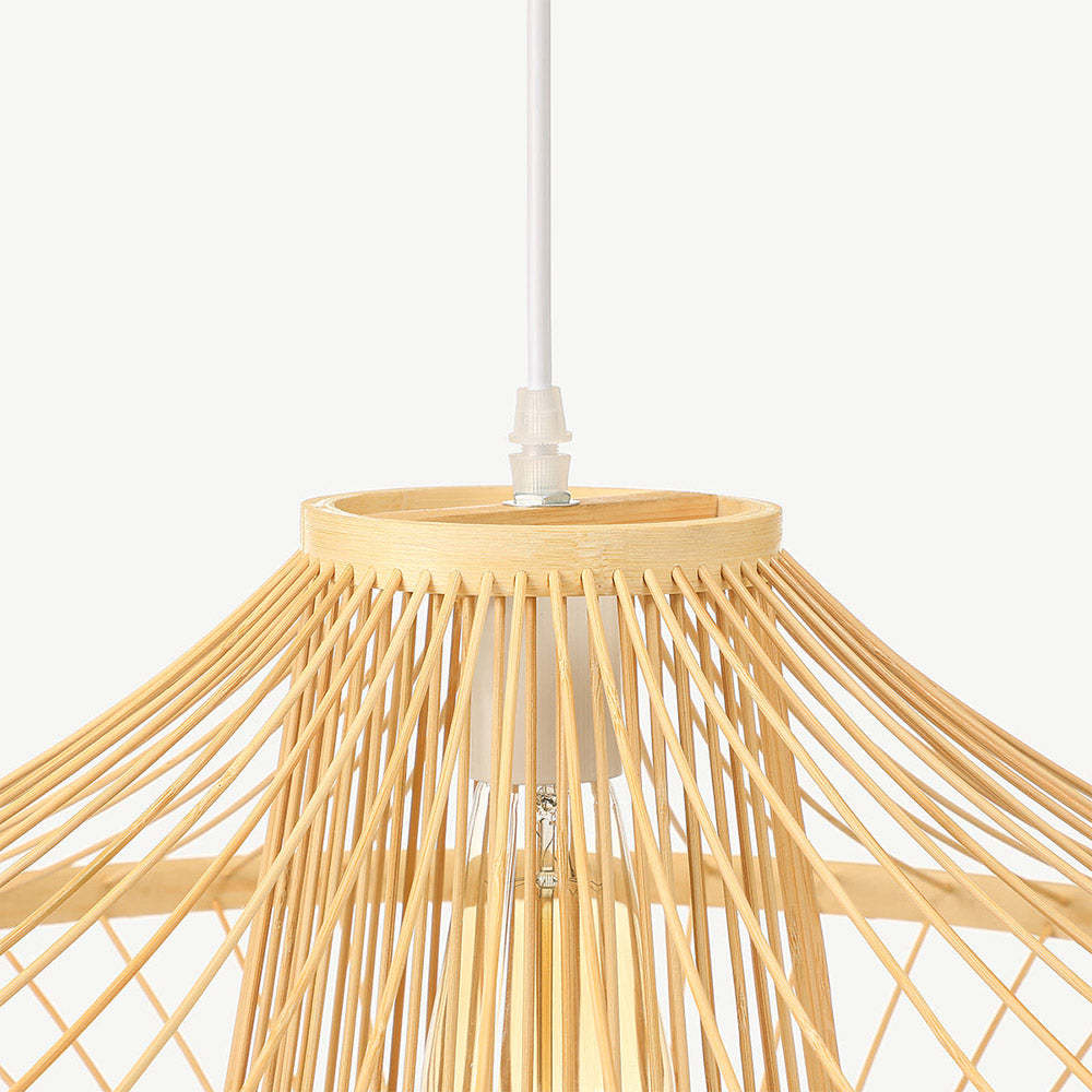 Muto Bamboo Pendant Light - Detailed View