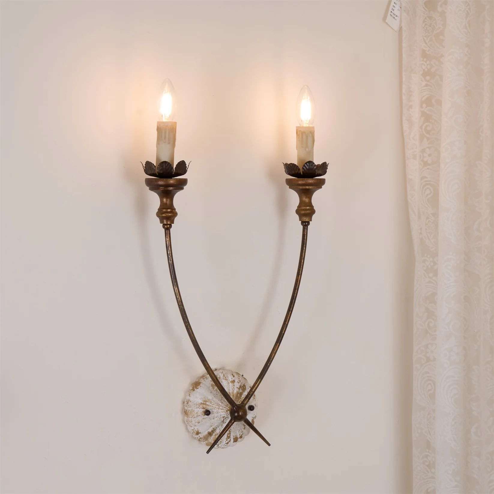 Alessio Vintage Gold Wall Lamp Dining Room Bedroom