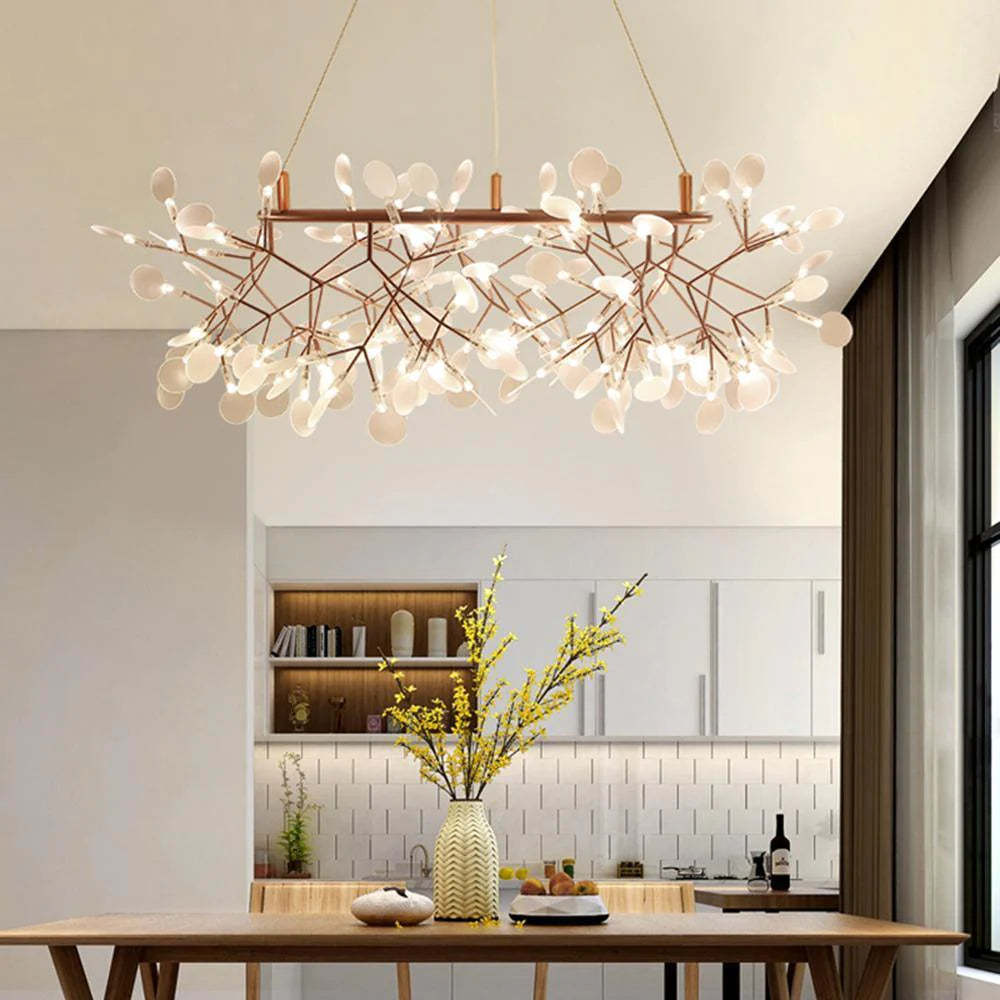 Olivia Chandelier in Modern Dining Room, Interior Lighting