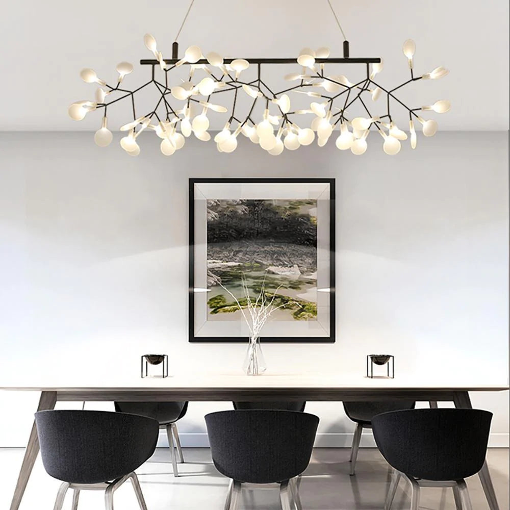 Olivia Sputnik Chandelier above a dining table