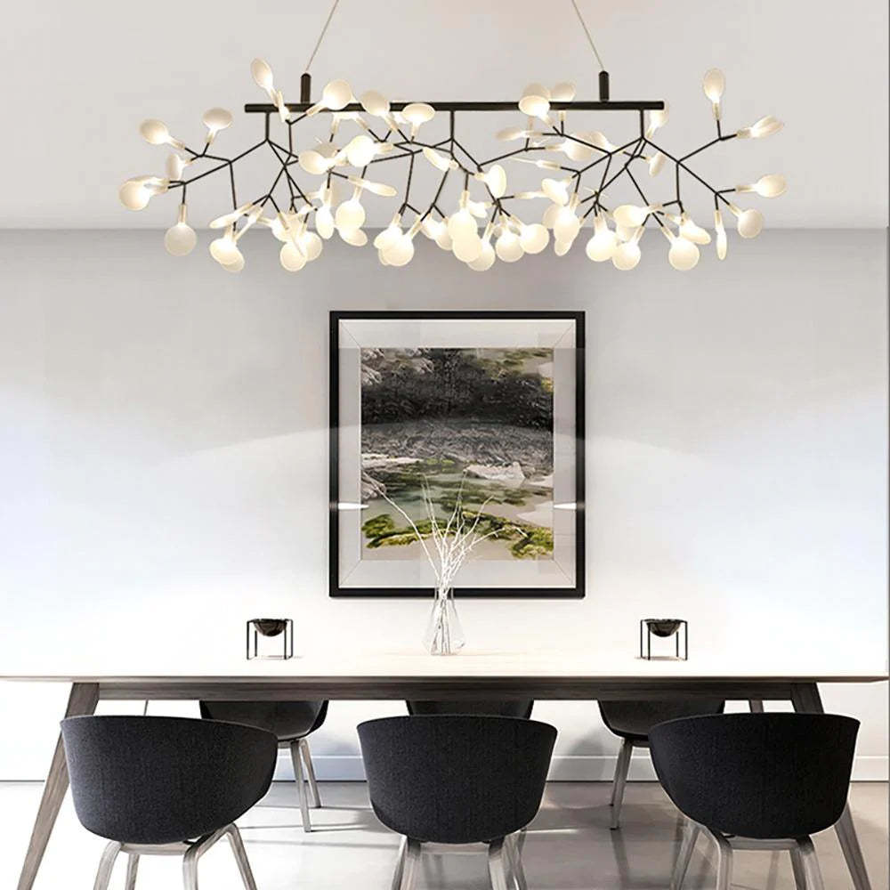 Olivia Sputnik Chandelier above a dining table