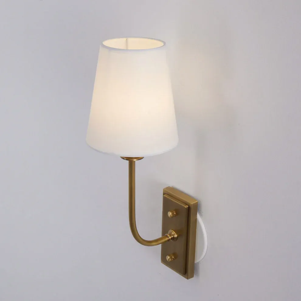 Alessio Vintage Classical Metal Fabric Wall Light Shades Bedroom Bathroom Hallway