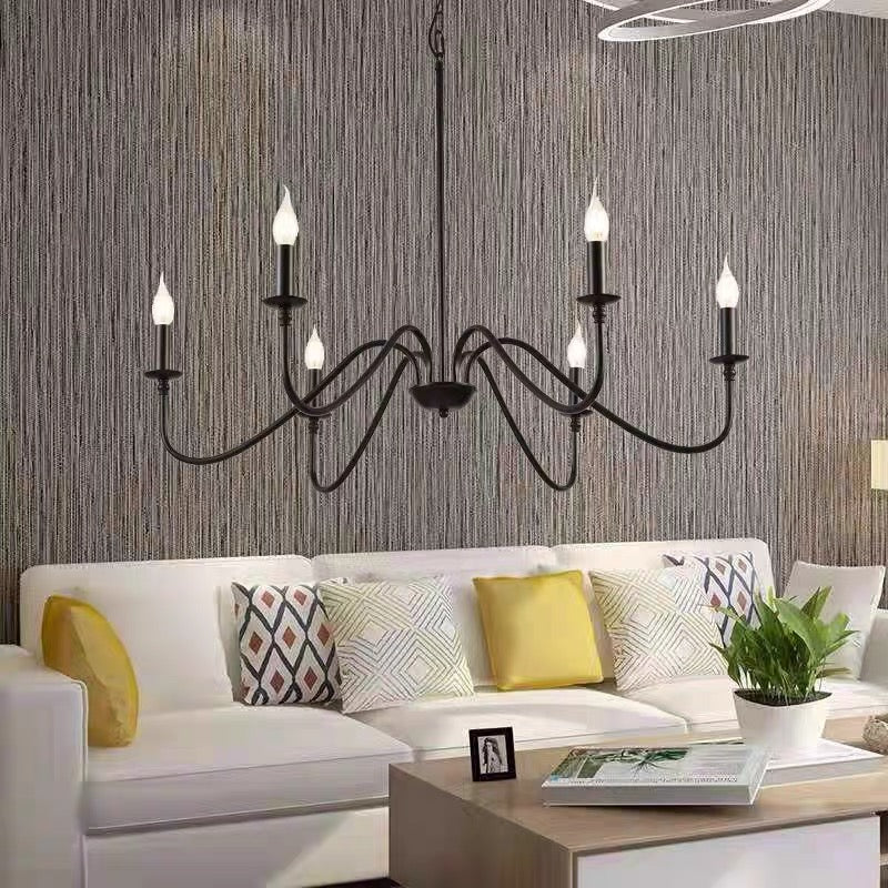 Silva Retro Vintage Candle Metal Chandelier