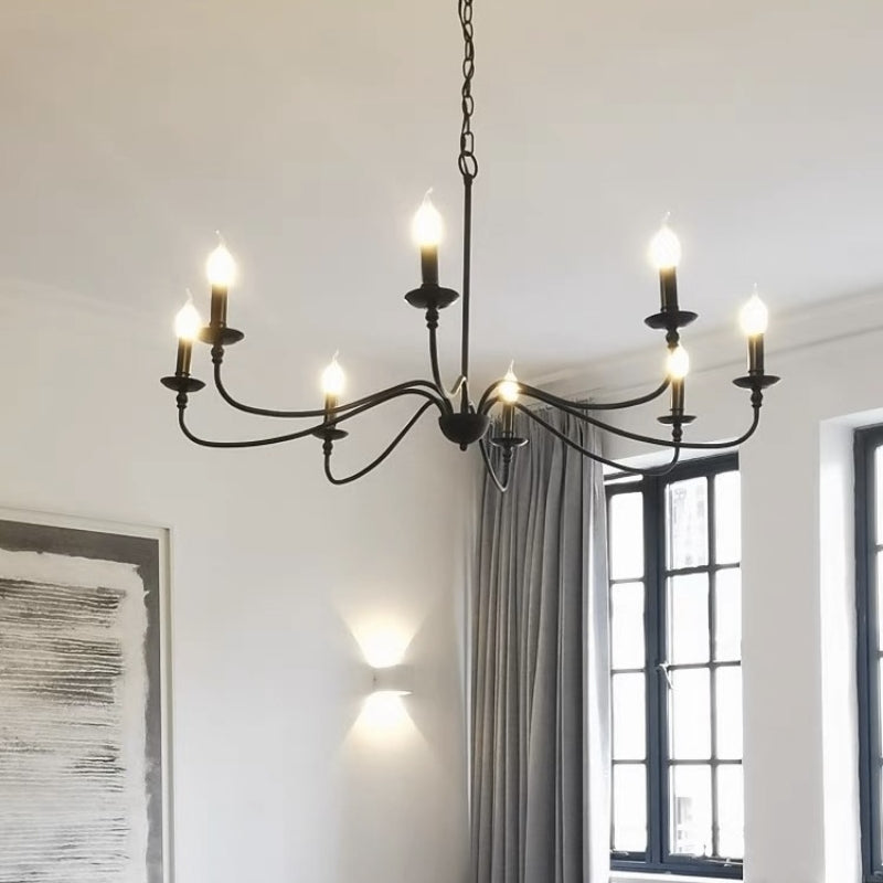 Silva Retro Vintage Candle Metal Chandelier