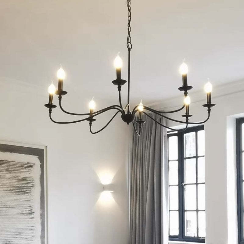 Silva Retro Vintage Candle Metal Chandelier